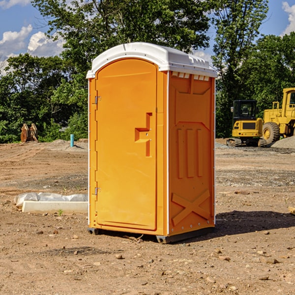 what is the expected delivery and pickup timeframe for the portable restrooms in County Center VA